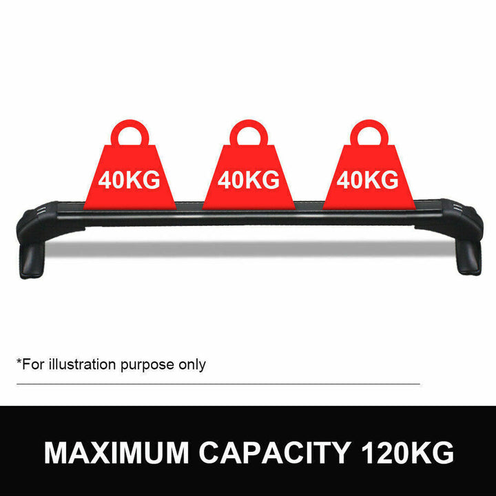 105cm Universal Car Roof Racks Carrier Adjustable Cross Bars Aluminium Alloy Lockable