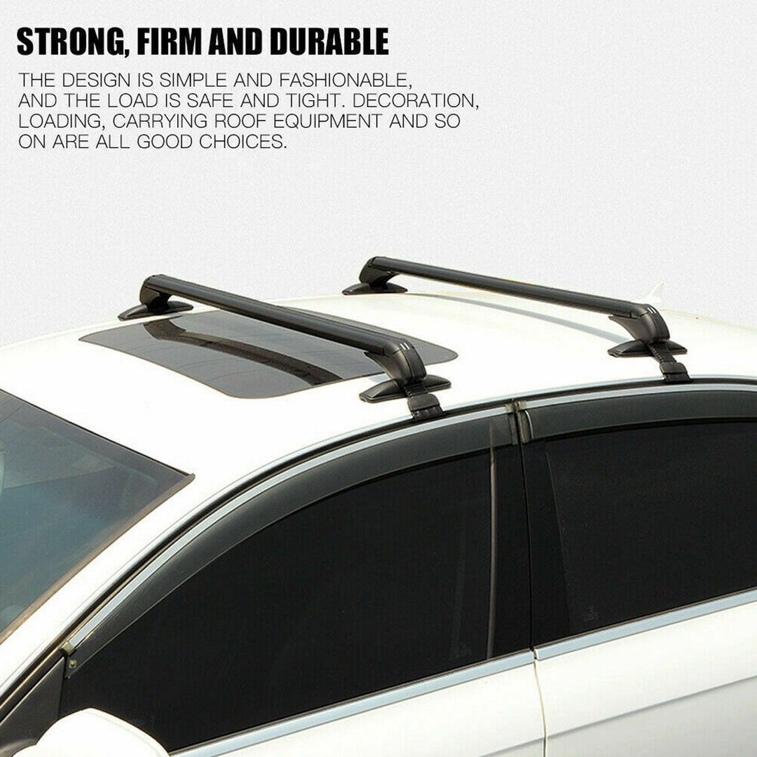 115cm Universal Car Roof Racks Carrier Adjustable Cross Bars Aluminium Alloy Lockable