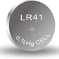 BUTTON CELL BATTERIES [10 pack]: 1.5V - AG3 - LR41 - G3 - 192