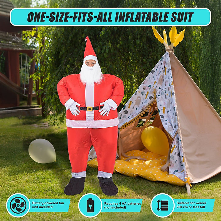 SANTA Fancy Dress Inflatable Suit -Fan Operated Costume