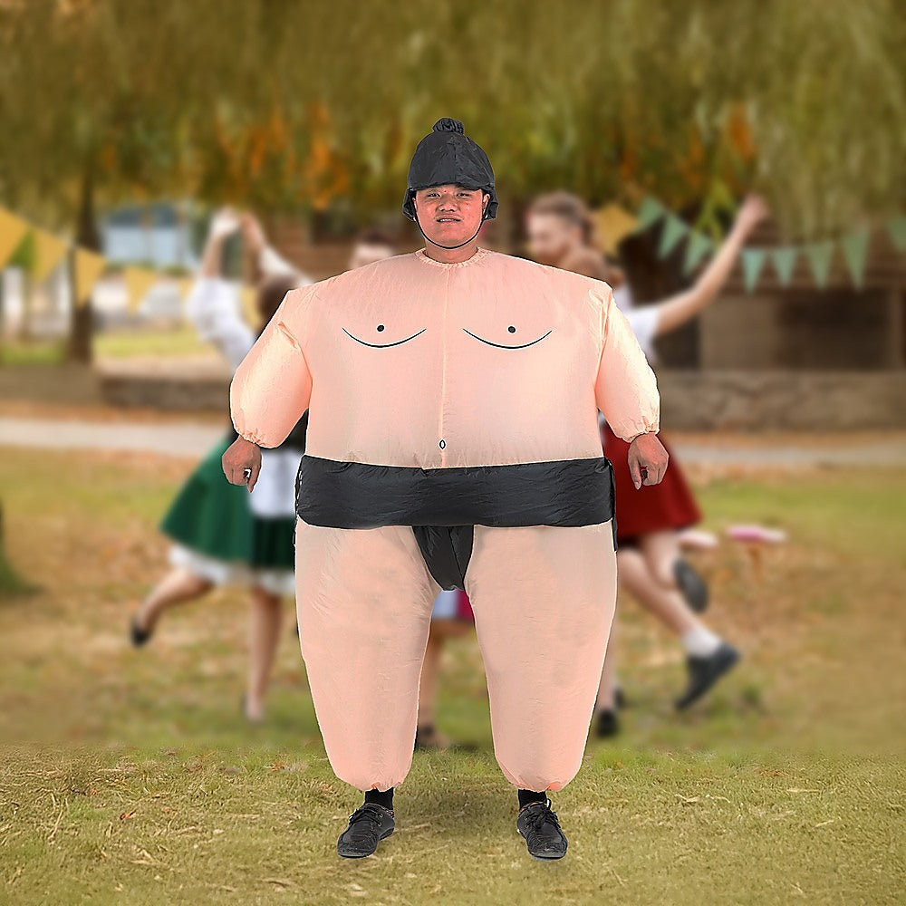 SUMO Fancy Dress Inflatable Suit -Fan Operated Costume