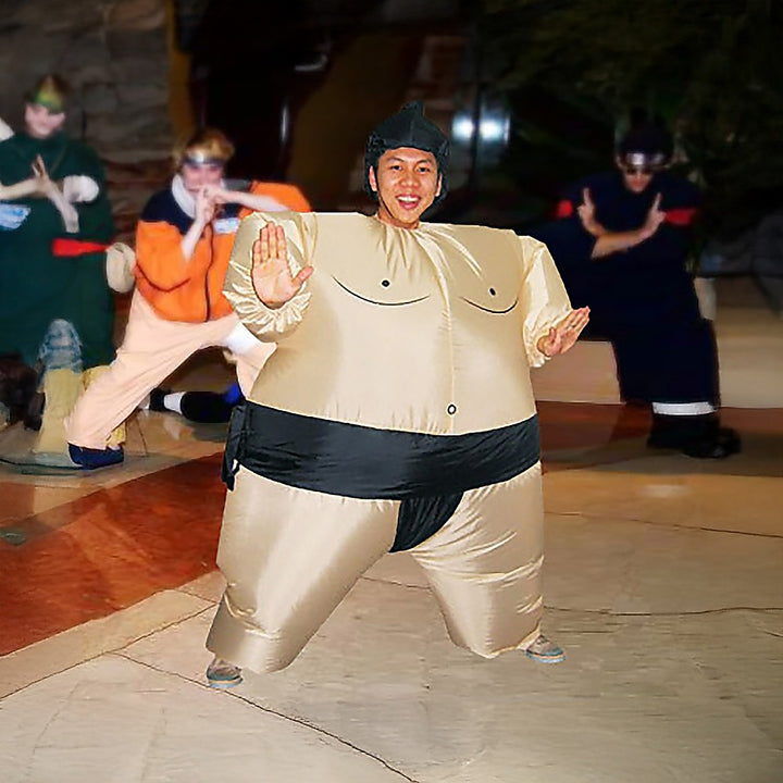 SUMO Fancy Dress Inflatable Suit -Fan Operated Costume