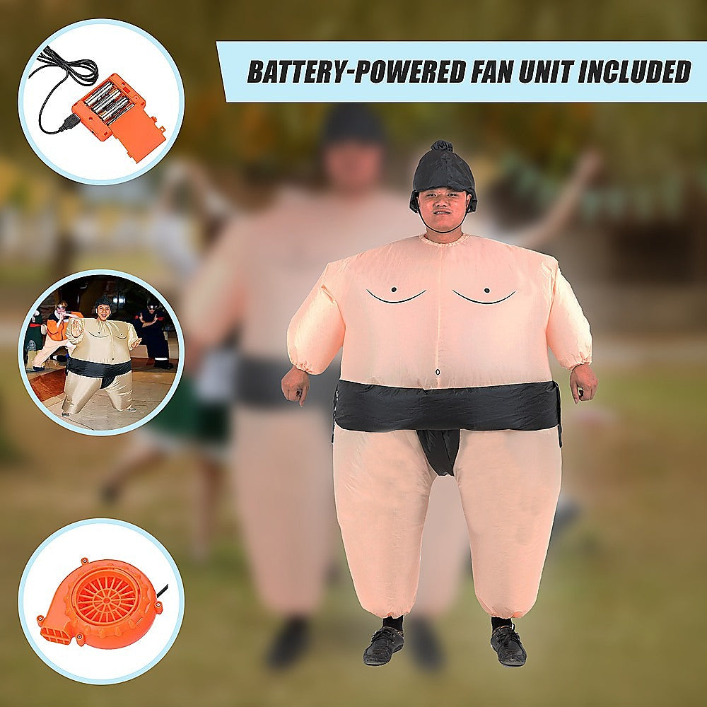 SUMO Fancy Dress Inflatable Suit -Fan Operated Costume