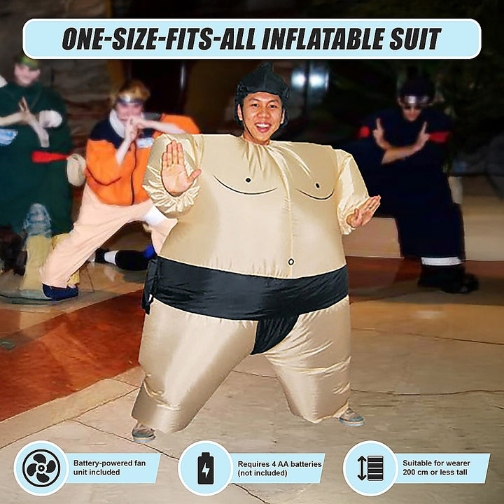 SUMO Fancy Dress Inflatable Suit -Fan Operated Costume