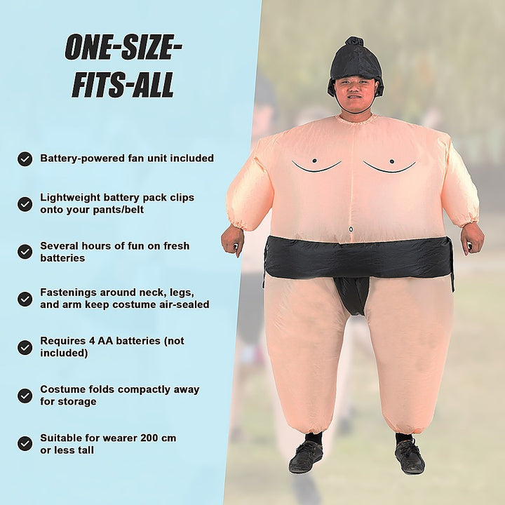 SUMO Fancy Dress Inflatable Suit -Fan Operated Costume