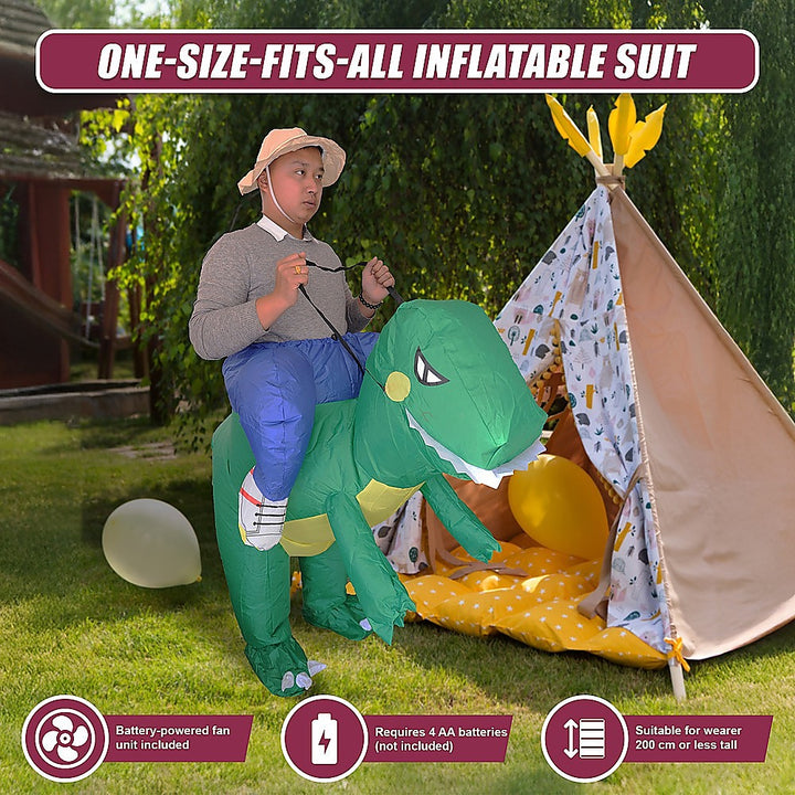 DINO Fancy Dress Inflatable Suit -Fan Operated Costume