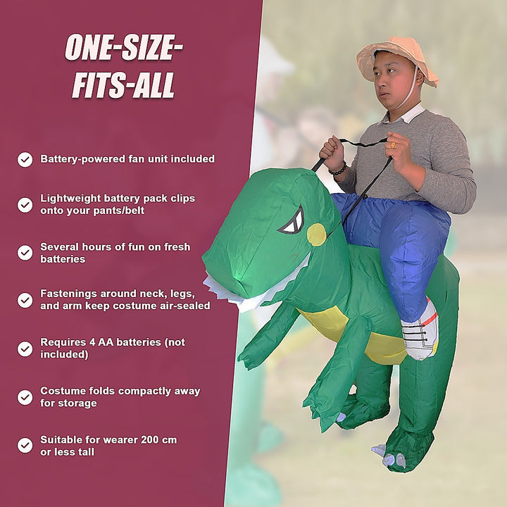 DINO Fancy Dress Inflatable Suit -Fan Operated Costume