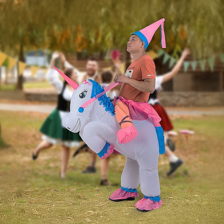 UNICORN Fancy Dress Inflatable Suit -Fan Operated Costume