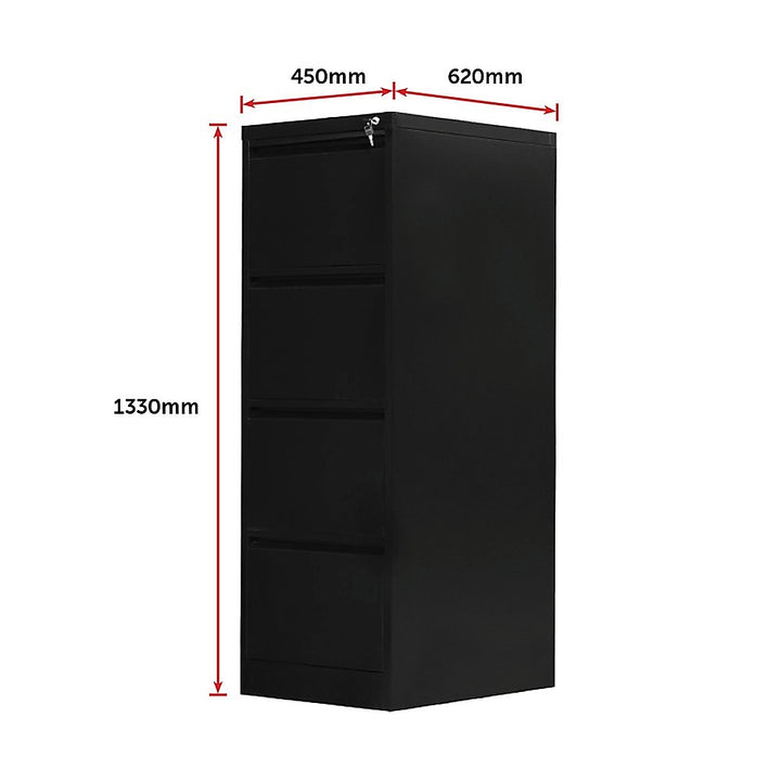 4-Drawer Shelf Office Gym Filing Storage Locker Cabinet