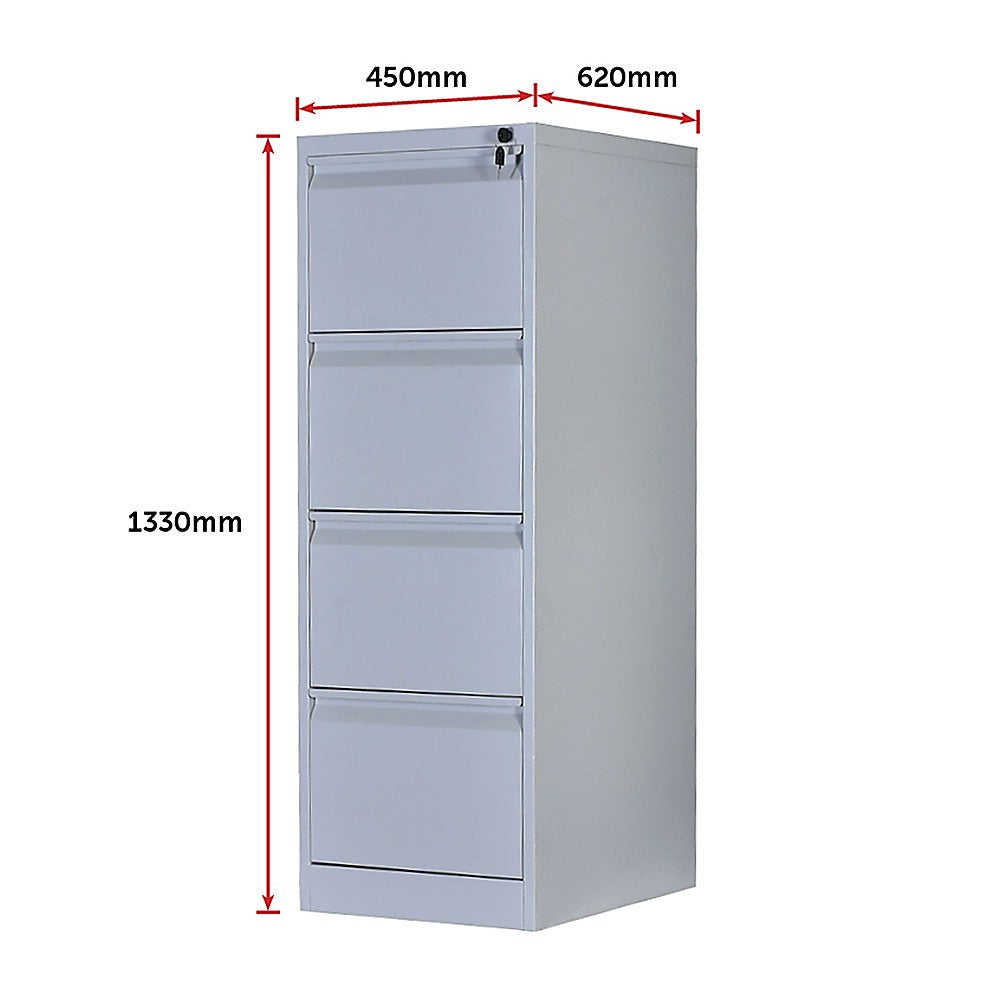 4-Drawer Shelf Office Gym Filing Storage Locker Cabinet