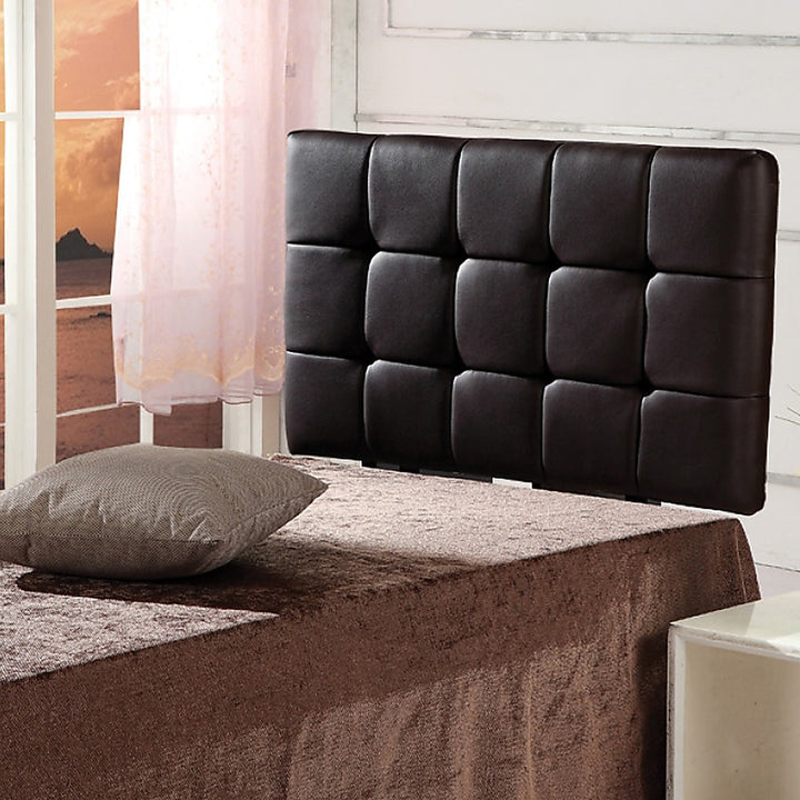 PU Leather Single Bed Deluxe Headboard Bedhead - Black