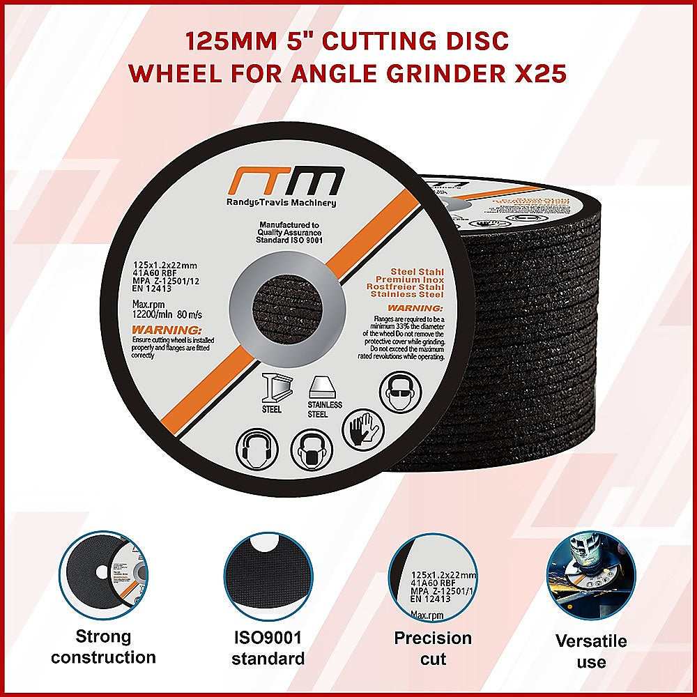 125mm 5" Cutting Disc Wheel for Angle Grinder x25