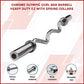 Chrome Olympic Curl Bar Barbell Heavy Duty EZ with Spring Collars