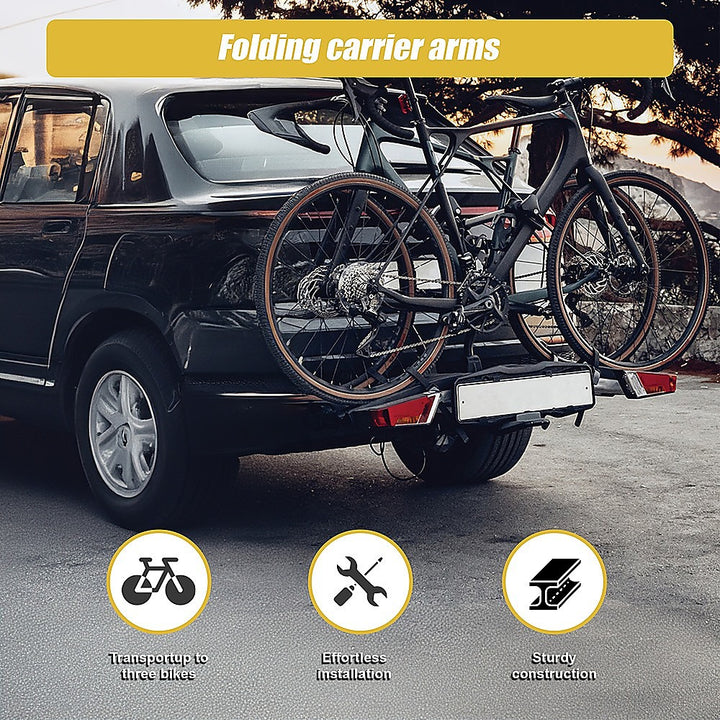 3 Bicycle Bike Rack Hitch Mount Carrier Car