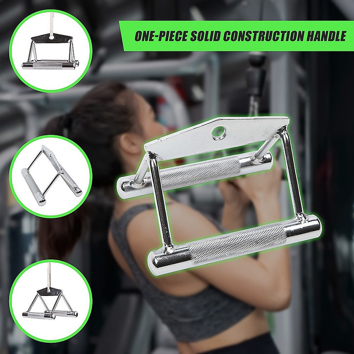 Close Grip Seated Row Handle Bar Triangle Cable Attachment