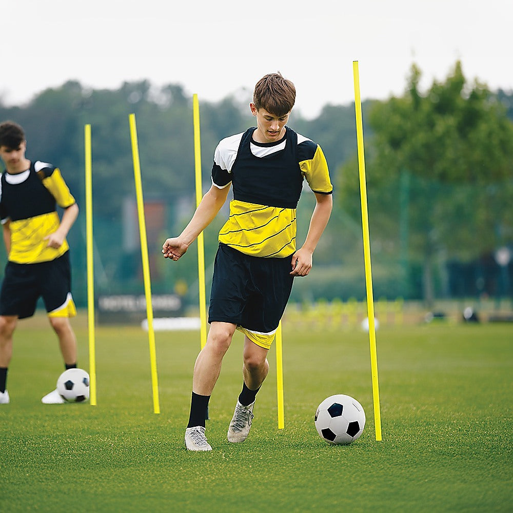 Agility Slalom Training Poles Soccer Rugby Set