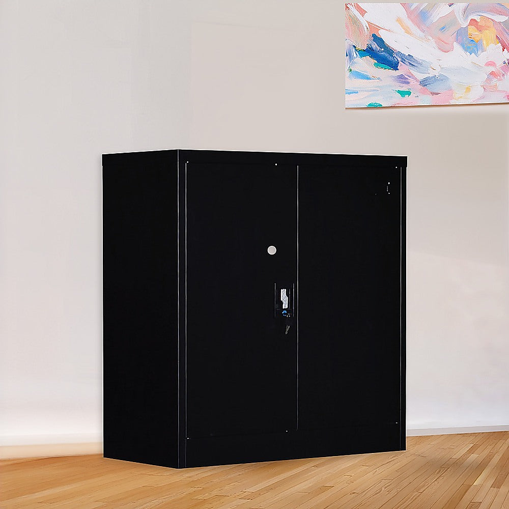 Two-Door Shelf Office Gym Filing Storage Locker Cabinet Safe