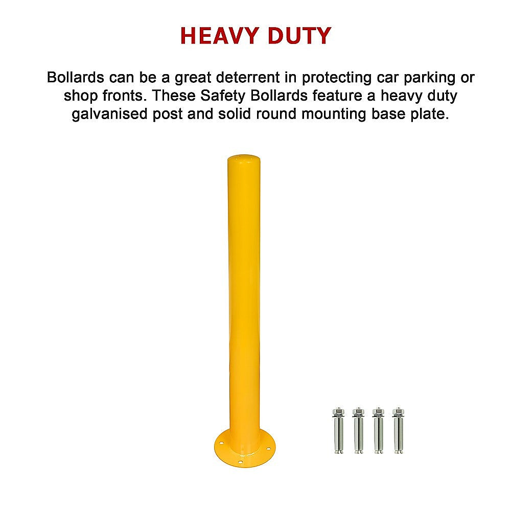 Yellow Heavy Duty Steel Bollard Post