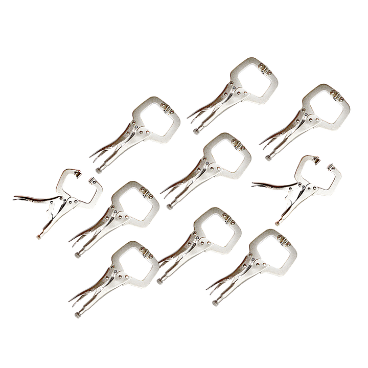 10pc Heavy Duty Steel C-Clamps 6" Mig Welding Locking Plier Vice Grip