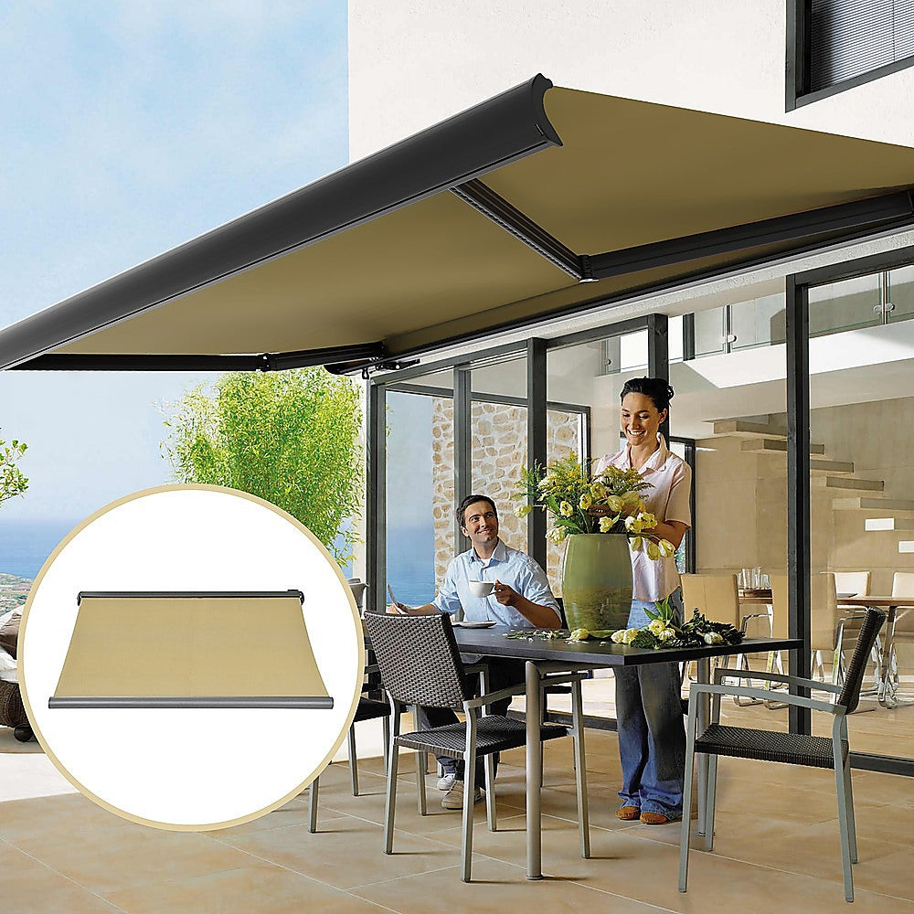 4.0m x 3.0m Retractable Folding Arm Awning Heavy Duty Full Cassette Motorised