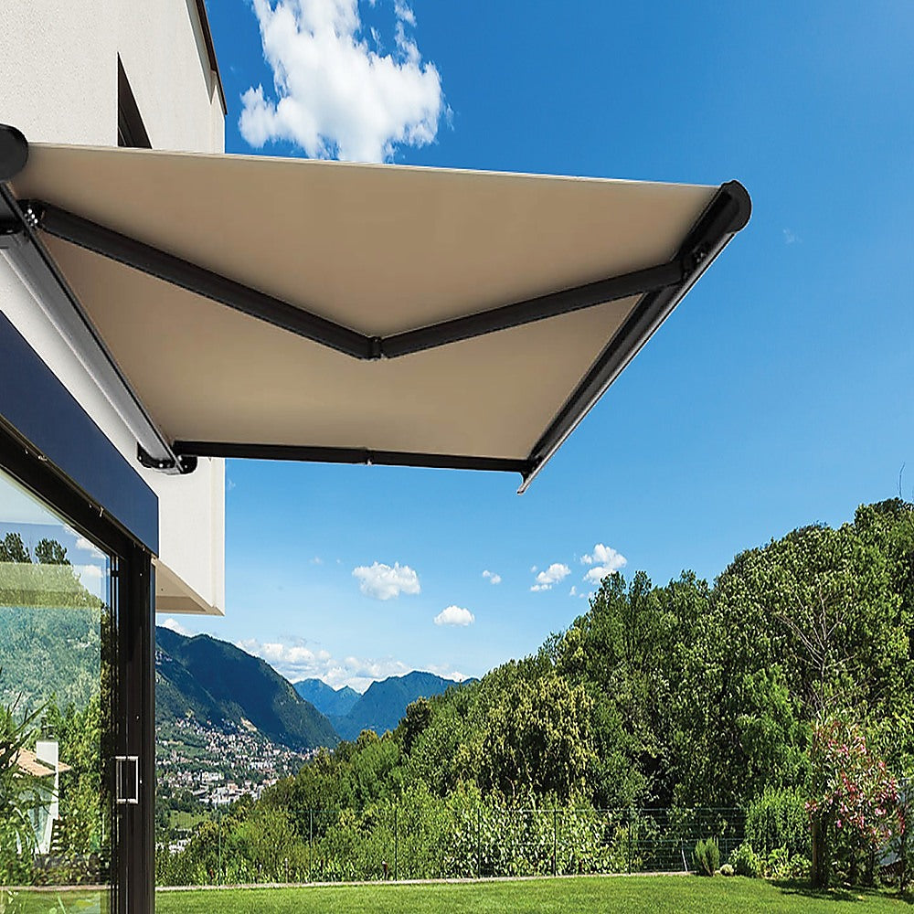 4.0m x 3.0m Retractable Folding Arm Awning Heavy Duty Full Cassette Motorised