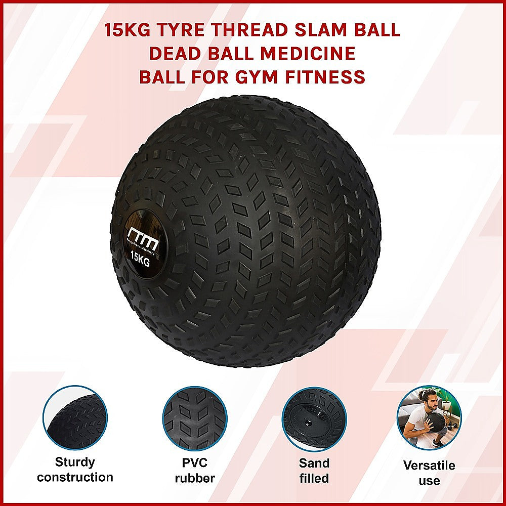 15kg Tyre Thread Slam Ball Dead Ball Medicine Ball for Gym Fitness