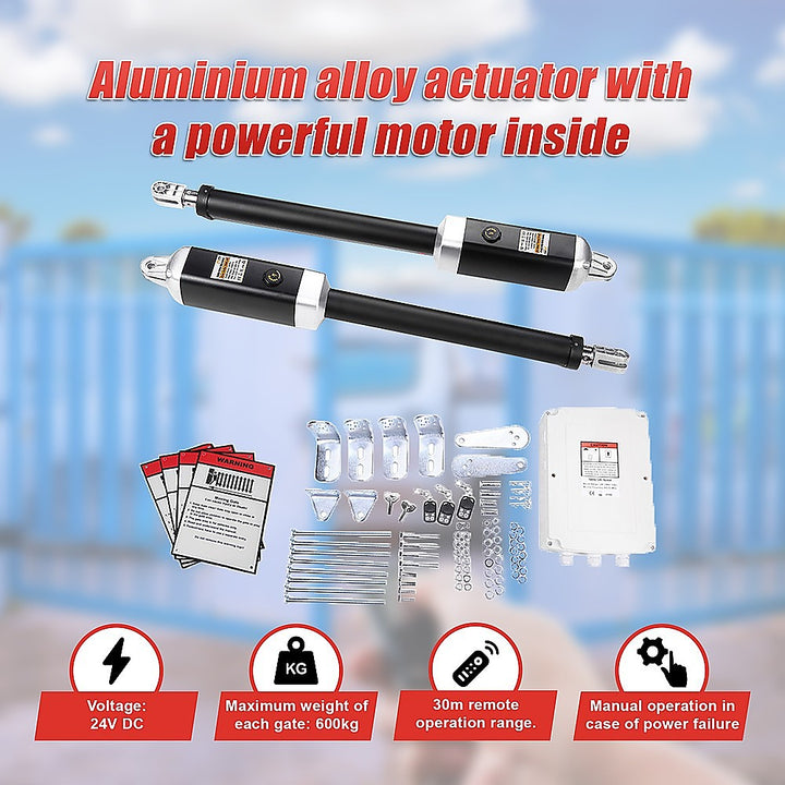 1200KG 20W Solar Double Swing Auto Motor Remote Gate Opener