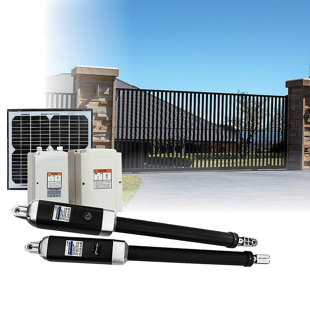 1200KG 10W Solar Double Swing Auto Motor Remote Gate Opener