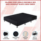 Palermo King Single Ensemble Bed Base Midnight Black Linen Fabric