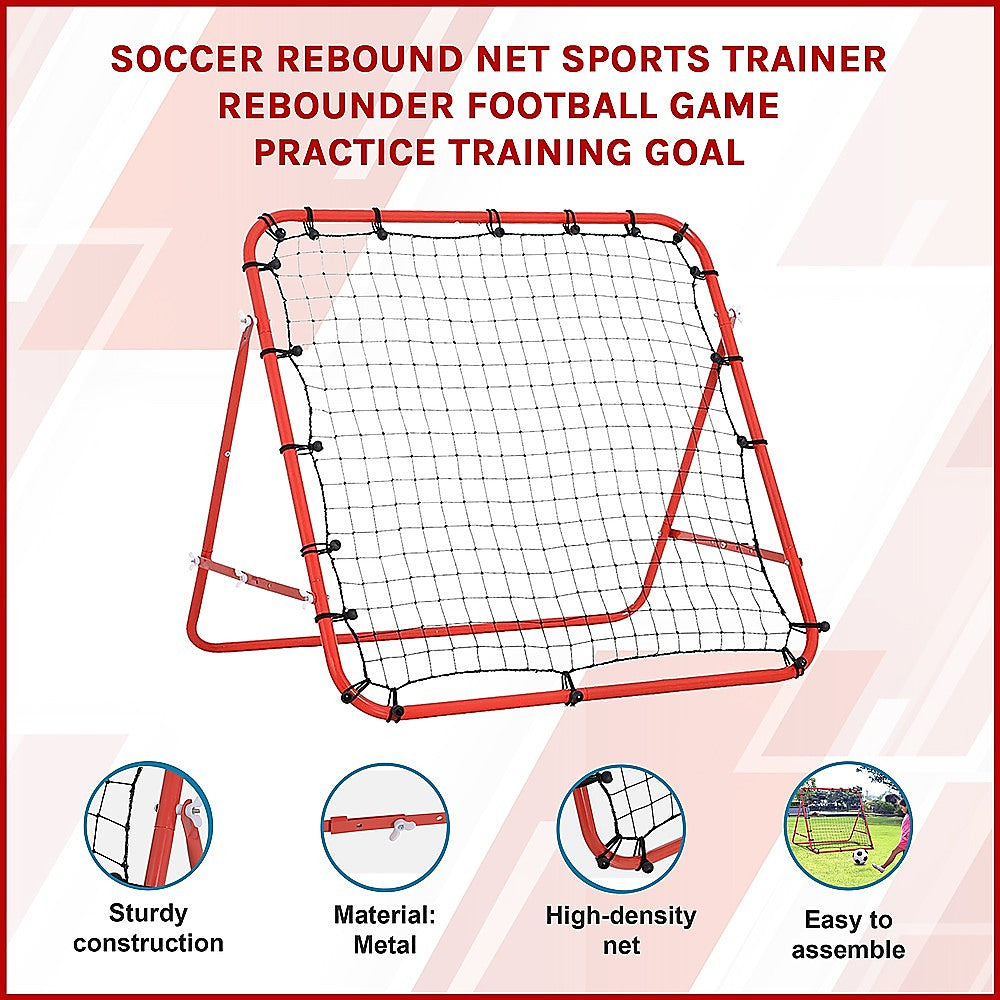 Soccer Rebound Net Sports Trainer Rebounder Football Game Practice Training Goal