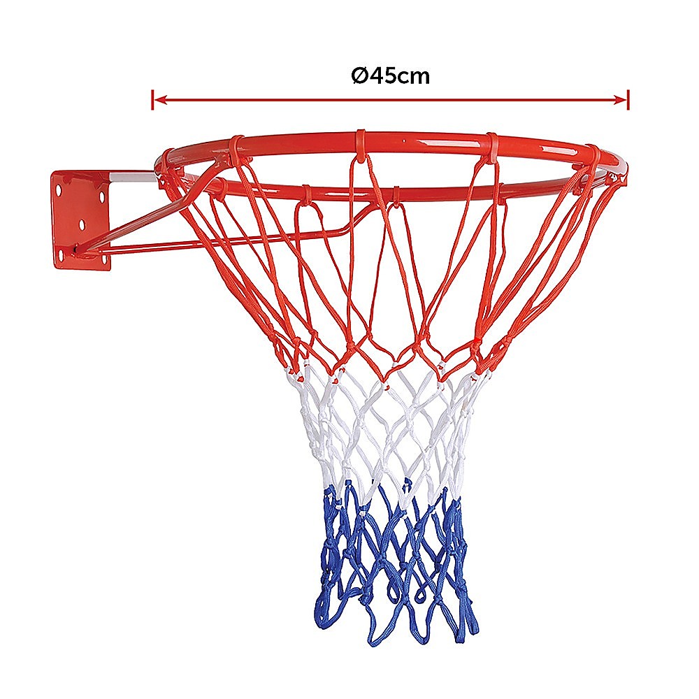 Pro Size Wall Mounted Basketball Hoop Ring Goal Net Rim Dunk Shooting Outdoor