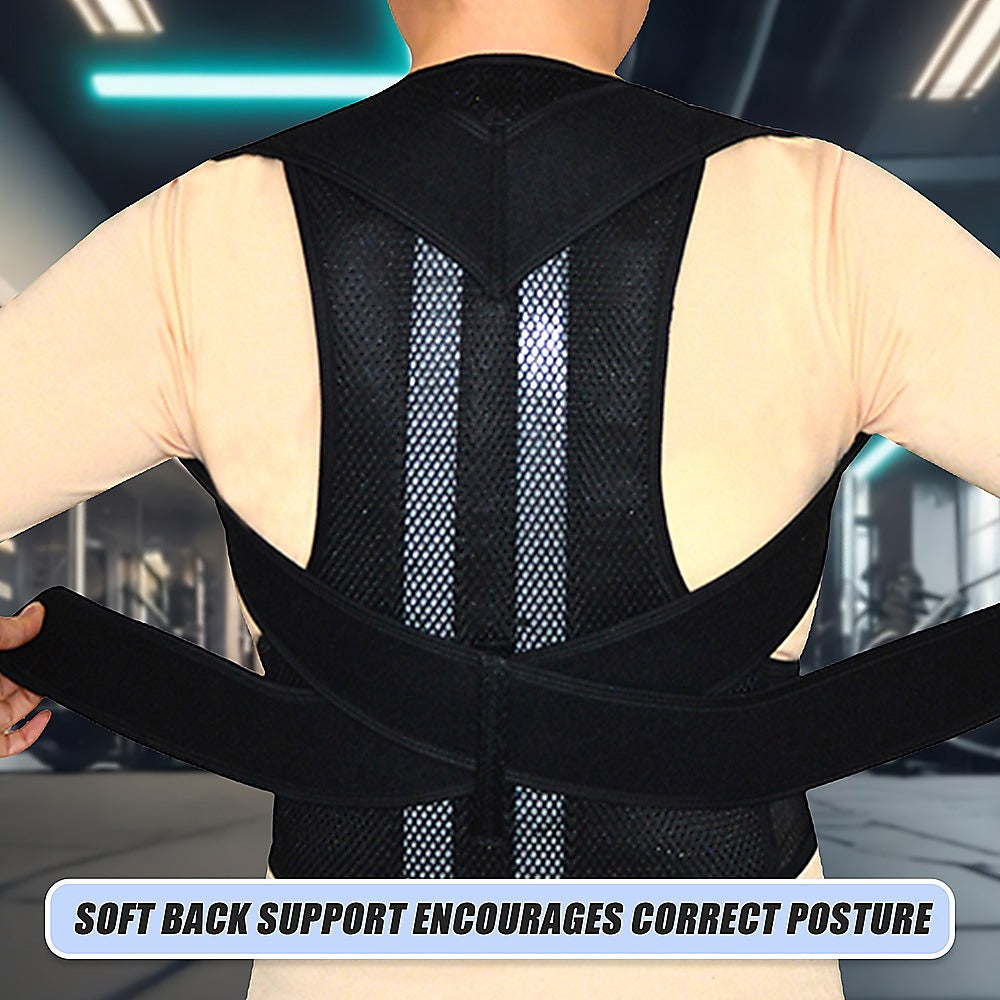 Lower Back Brace Unisex Posture Corrector Lumbar Support - Medium