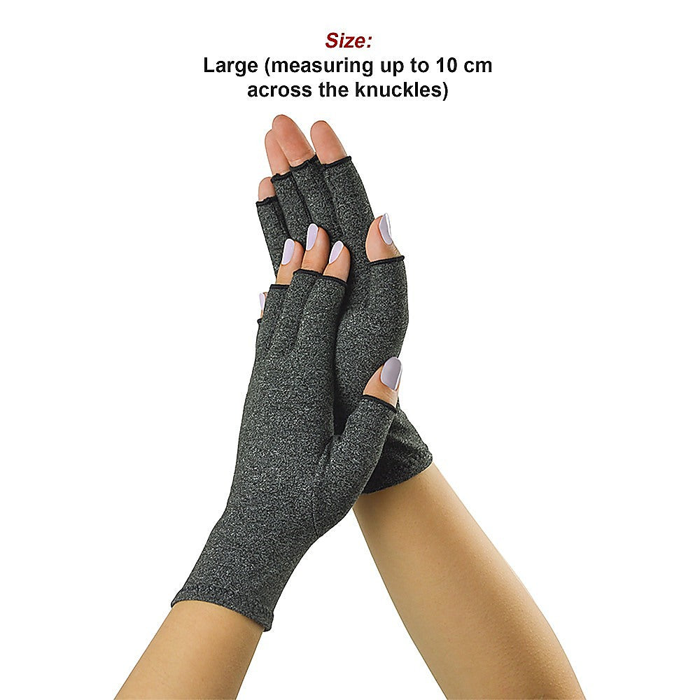 Arthritis Gloves Compression Joint Finger Hand Wrist Support Brace - Large