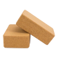 2 x Cork Yoga Block Organic Yoga Prop Accessory Exercise Brick