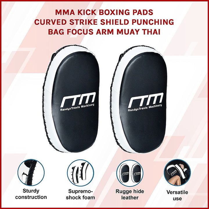 MMA Kick Boxing Pads Curved Strike Shield Punching Bag Focus Arm Muay Thai