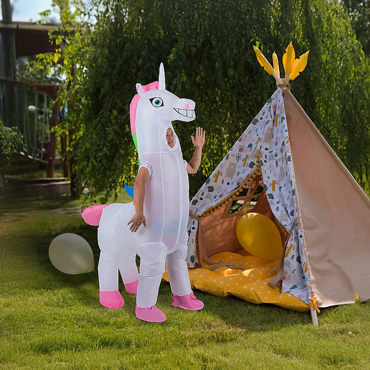 Giant Unicorn Fancy Dress Fan Inflatable Costume Suit