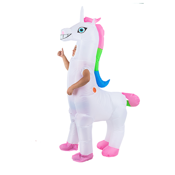 Giant Unicorn Fancy Dress Fan Inflatable Costume Suit