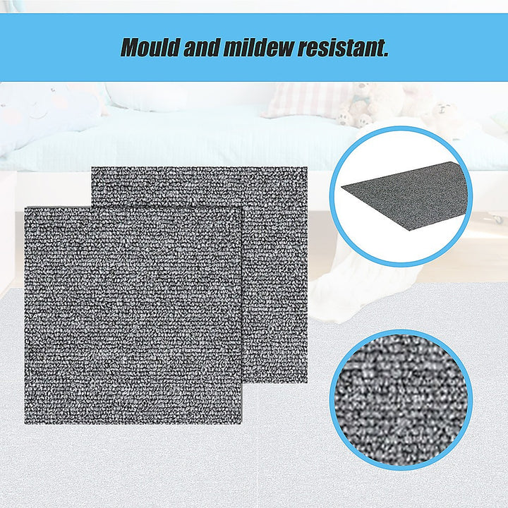 5m2 Box of Premium Carpet Tiles Commercial Domestic Office Heavy Use Flooring Grey