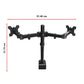 Dual LCD Monitor Desk Mount Stand Adjustable Fits 2 Screens Up To 27"