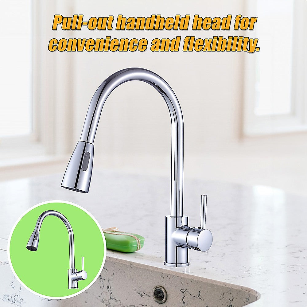 Basin Mixer Pull-Down Tap Faucet -Kitchen Laundry Bathroom Sink