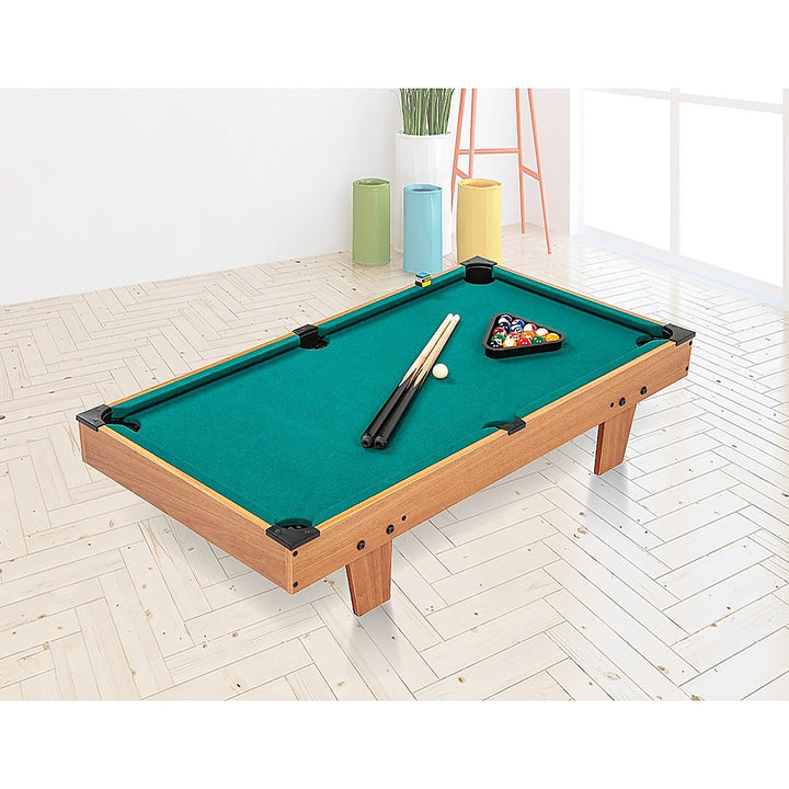 Kids Mini Billiard Table Game Toy Wooden Snooker Pool Home Fun Birthday Gift