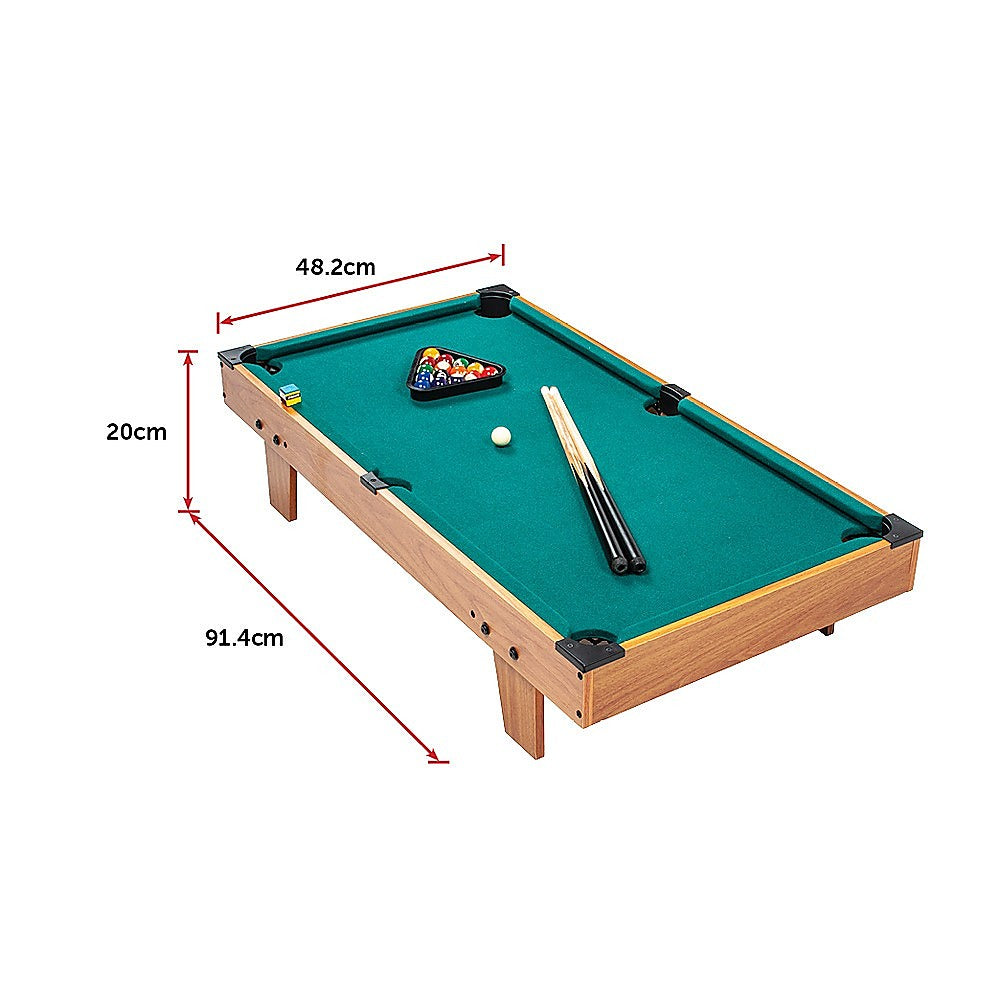 Kids Mini Billiard Table Game Toy Wooden Snooker Pool Home Fun Birthday Gift