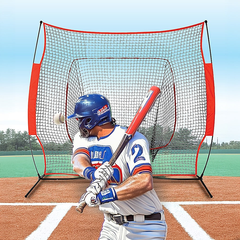 Portable Baseball Training Net Stand Softball Practice Sports Tennis