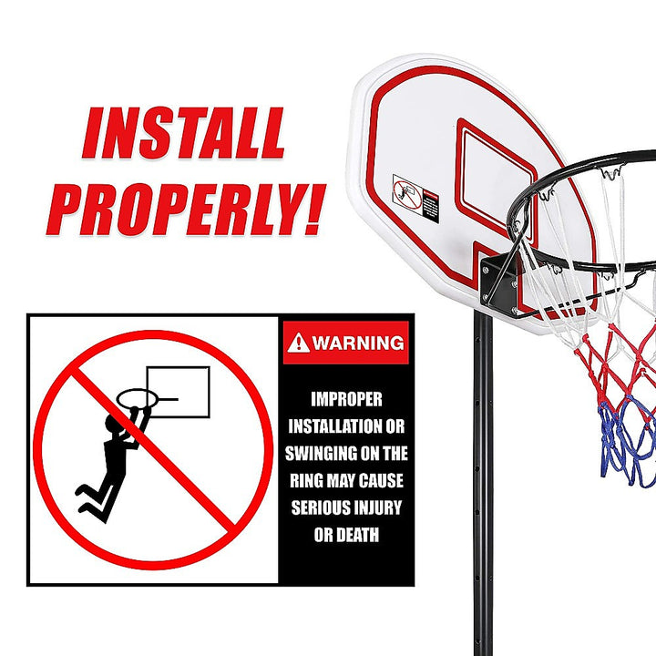 Basketball Ring Hoop Height Adjustable Portable Set