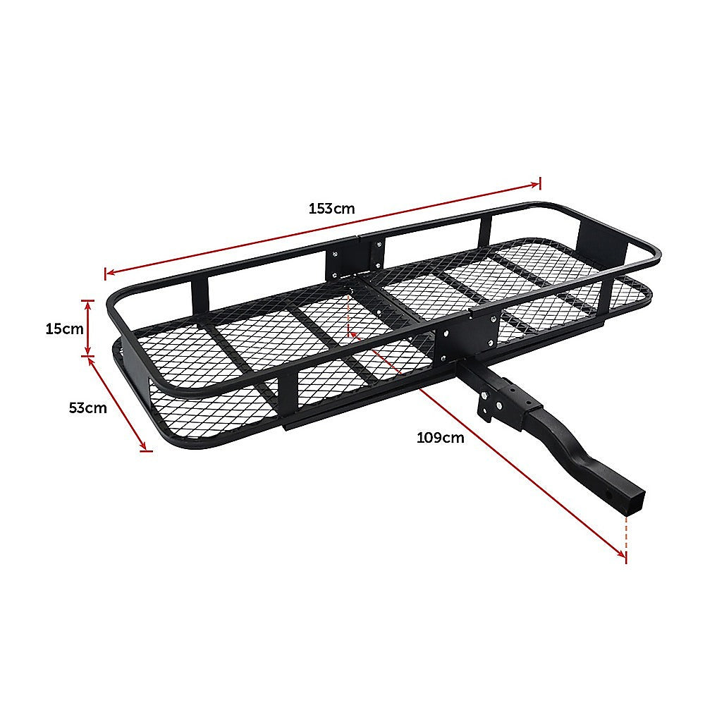 Car Luggage Basket Trailer Hitch Cargo Carrier