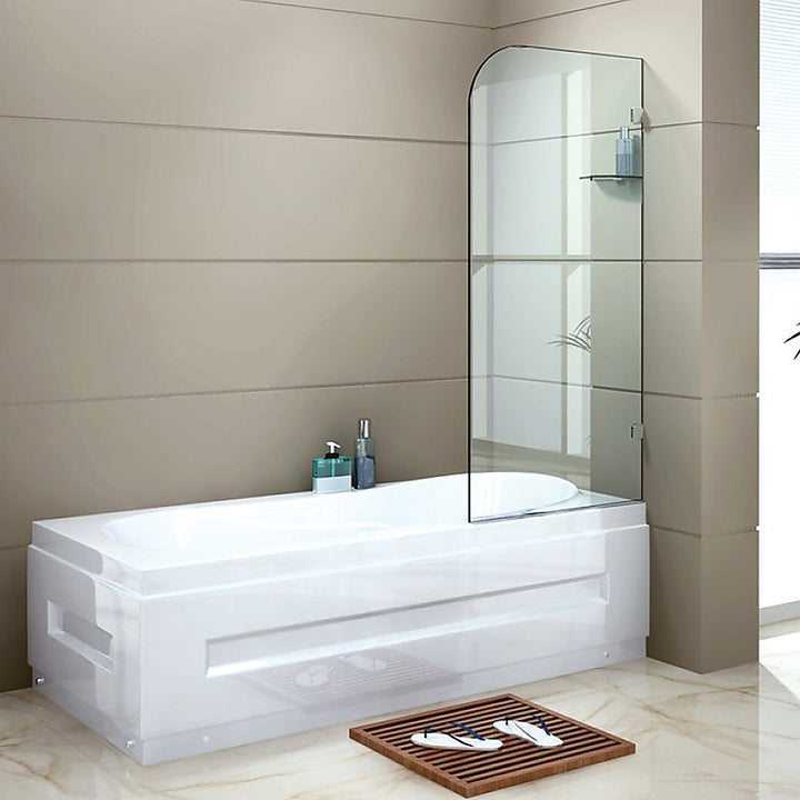 700 x 1450mm Frameless Bath Panel 10mm Glass Shower Screen By Della Francesca