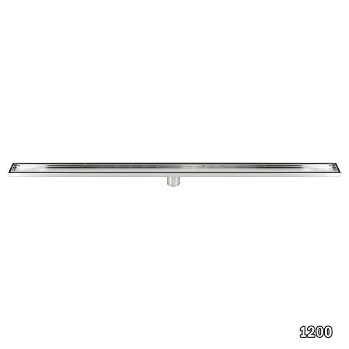 1200mm Tile Insert Bathroom Shower Stainless Steel Grate Drain w/Centre outlet Floor Waste