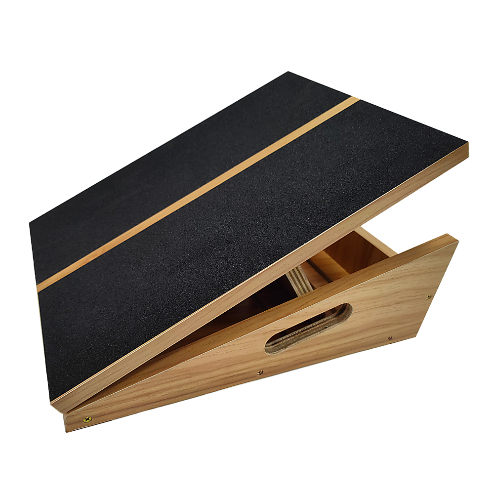 Wooden Slant Exercise Board With Adjustable Incline And Non-Slip Surface