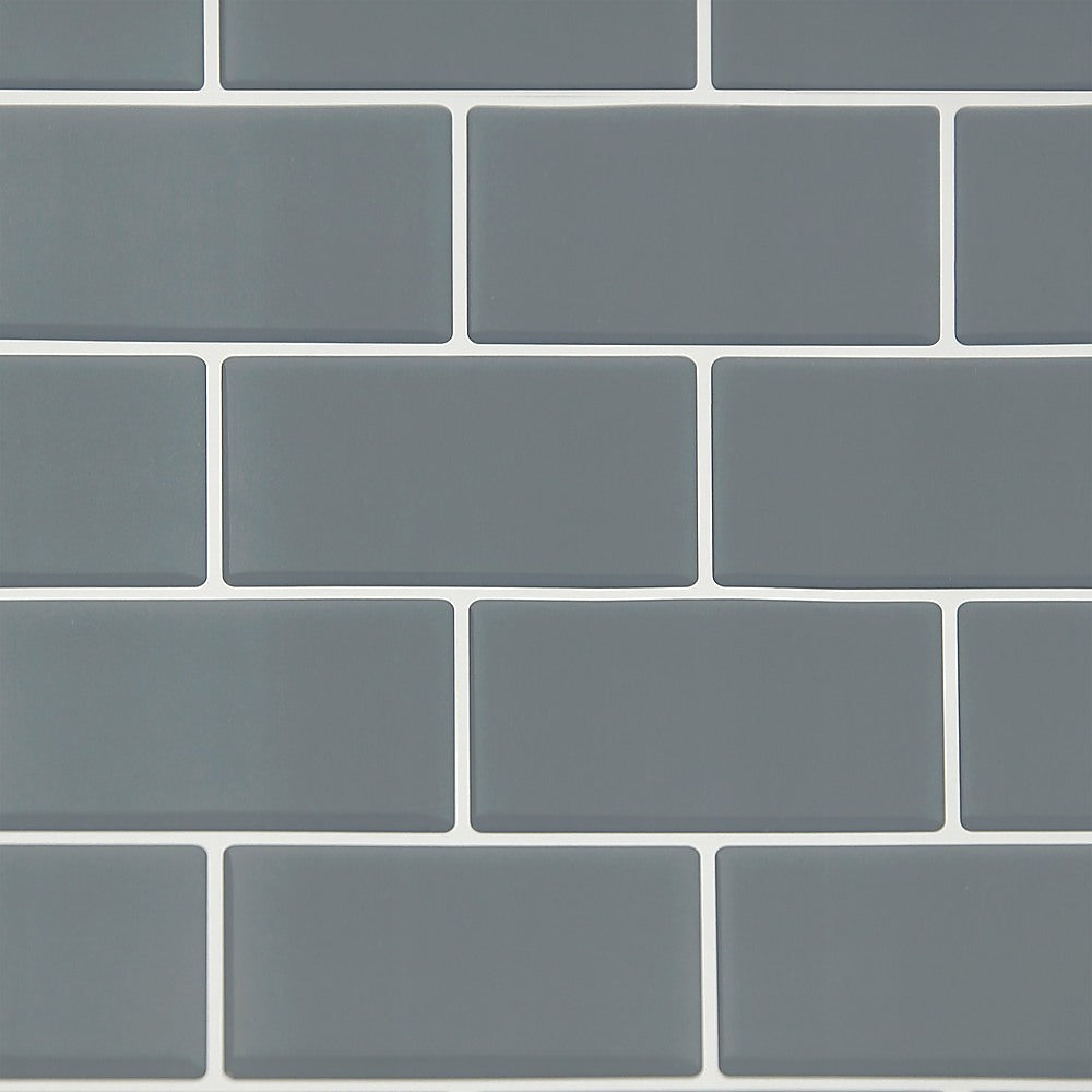 Tiles 3D Peel and Stick Wall Tile Dark Grey 10 Sheets