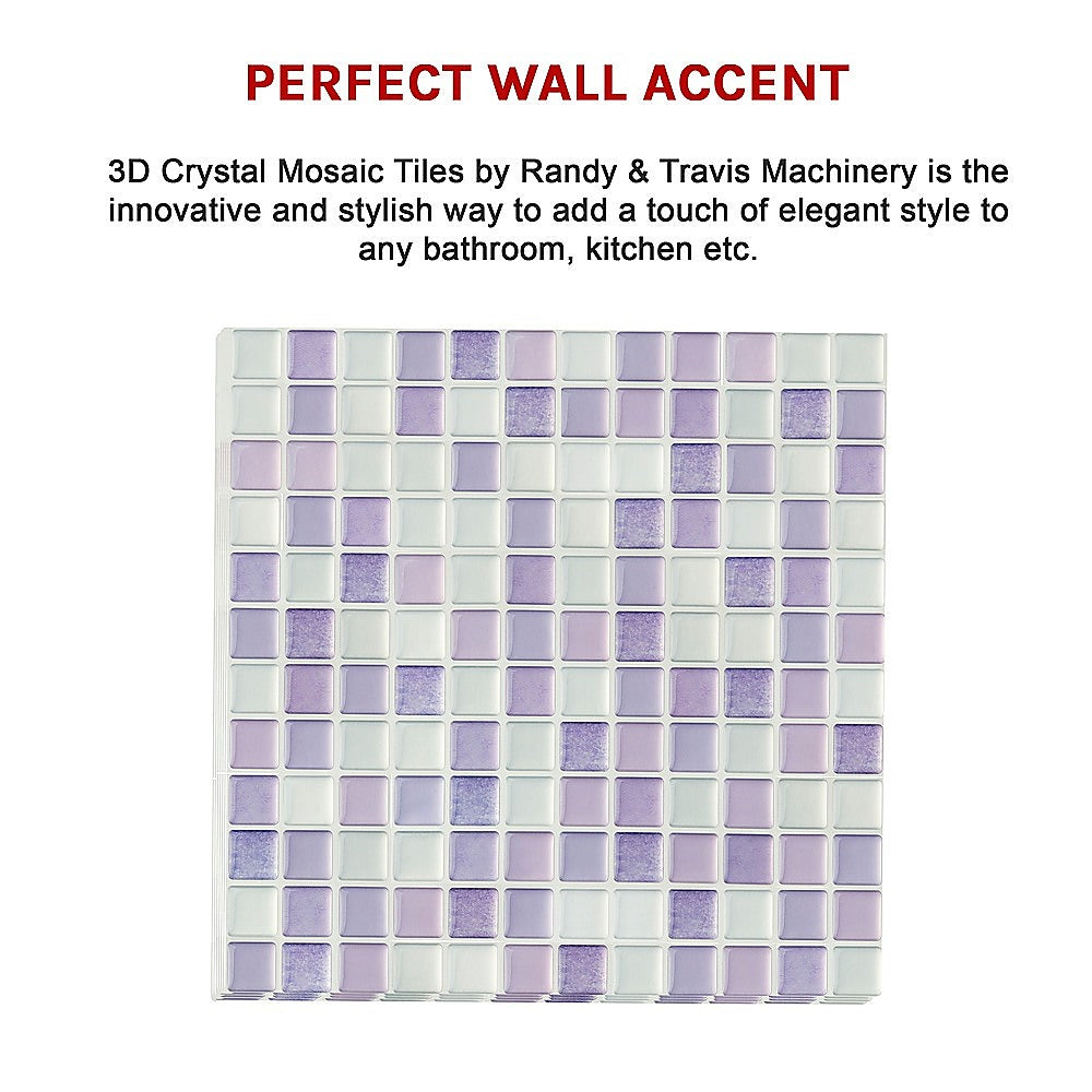 Tiles 3D Peel and Stick Wall Tile Crystal Mosaic 10 Sheets